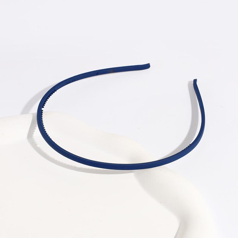 5mm Frosted Plastic Headband for Girls: Creative, Solid Color, Thin Edge with Teeth, Non-Slip, Versatile Hair Accessory