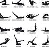 Pilates Trainingsplan Poster Leinwanddrucke Yogaraum Wanddeko , Pilates Geschenk Bodybuilding Guide Fitnessstudio Gemälde Bild