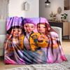 1pc KPop Demon Hunters Soft & Warm Flannel Blanket, Multi-Purpose Throw Blanket for Couch, Sofa, Office, Bed, Camping, Travel
