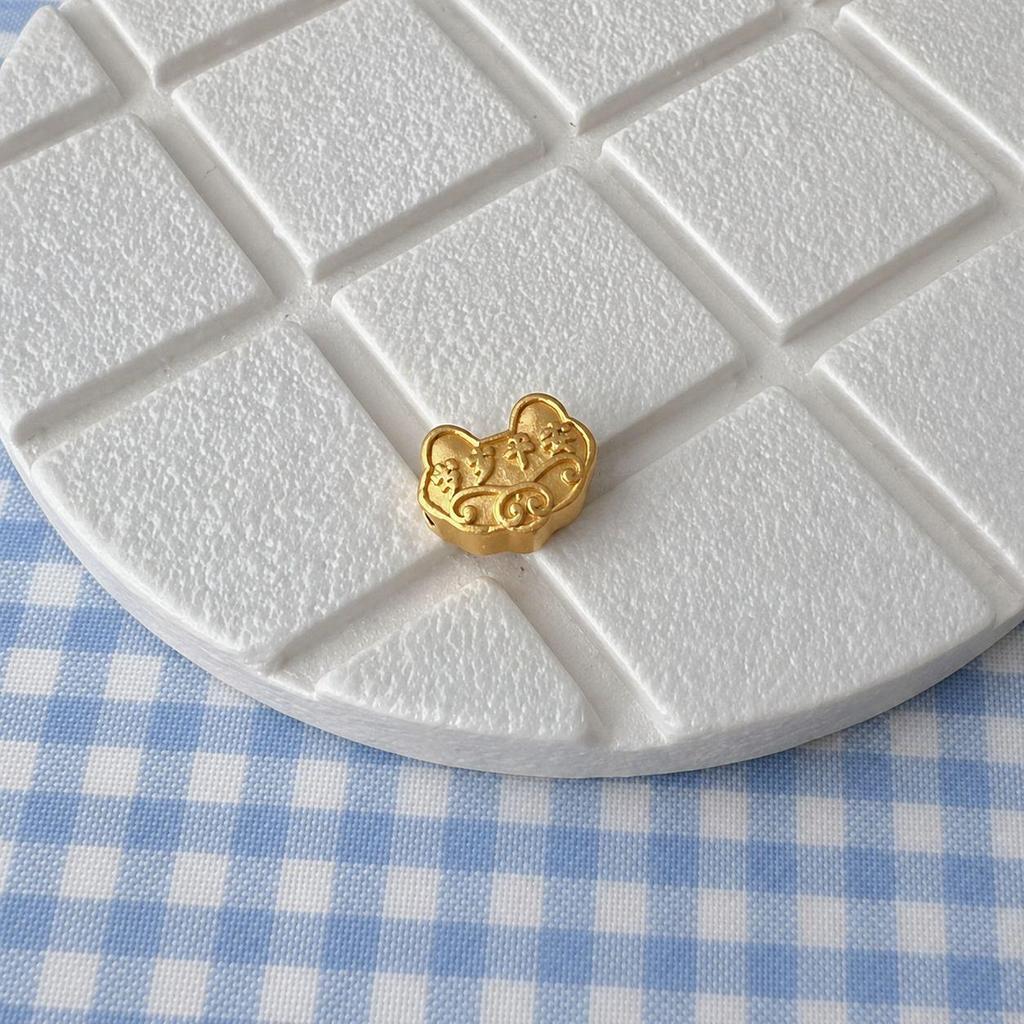 Sterling Silver & Imitation Gold Lotus Bow Star Spacer Beads for Baby Rope Weaving