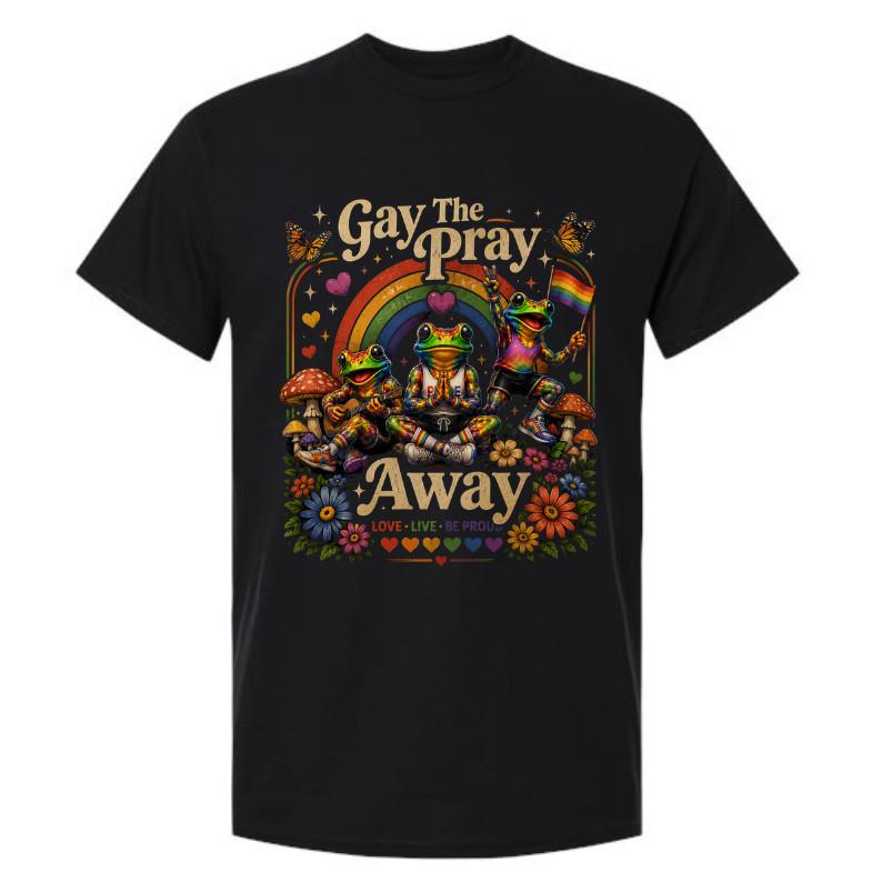 Rainbow Frog Pride Shirt Funny LGBTQ Meme Graphic Tee