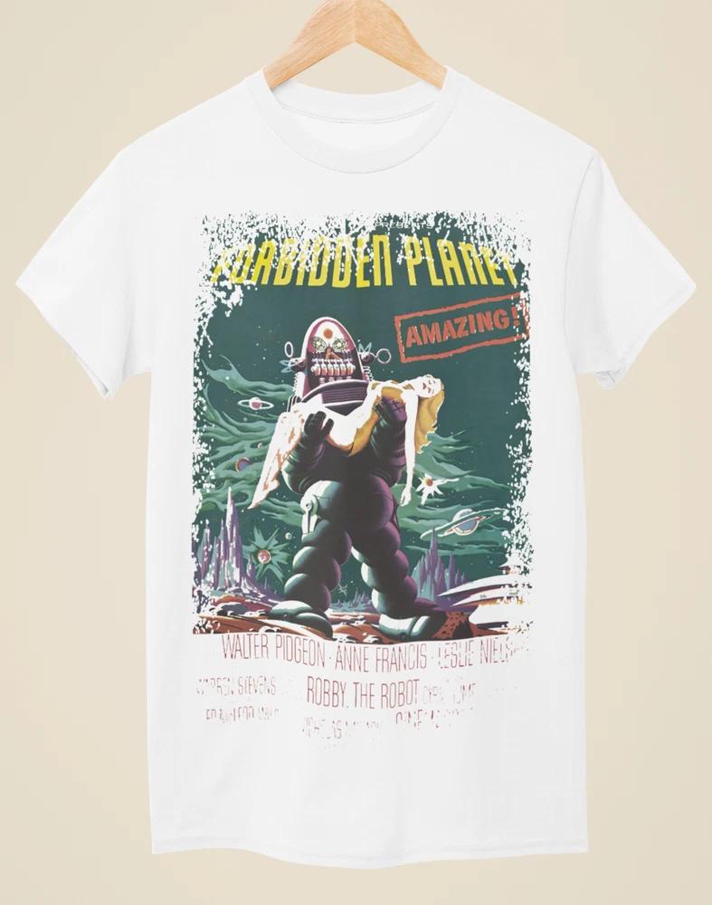 The Forbidden Planet Movie Poster Inspired Unisex White TShirt S