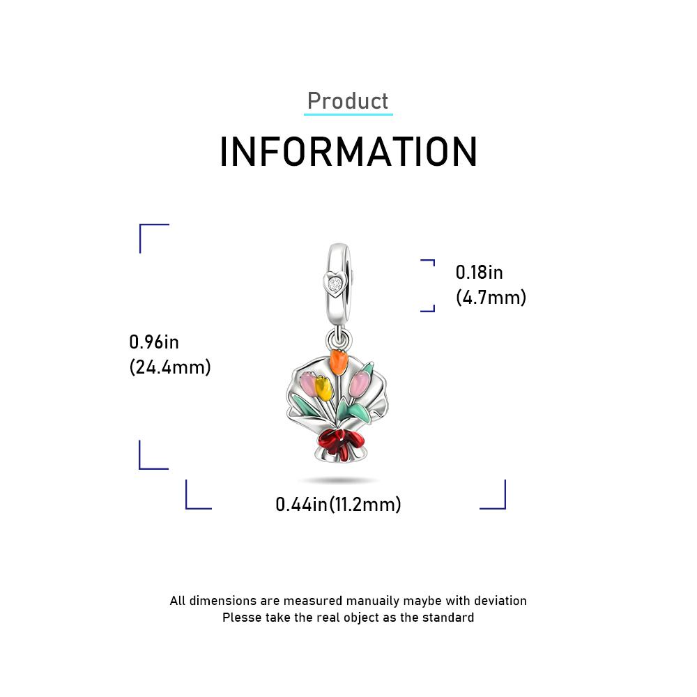 Ahthen Copper Beads Graduation Bouquet Charm Compatible With Snake Chain Bracelets Necklaces For Ladies Jewelry Crafting