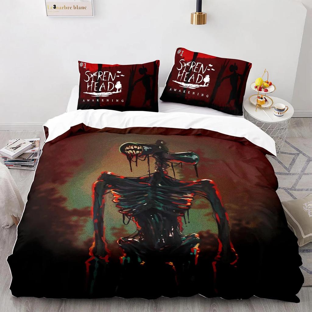 Povlečení na hlavu Siréna Single Twin Full Queen King Size Siréna Head Bed Set Sady přikrývek pro děti do ložnice pro děti 3D tisk 001