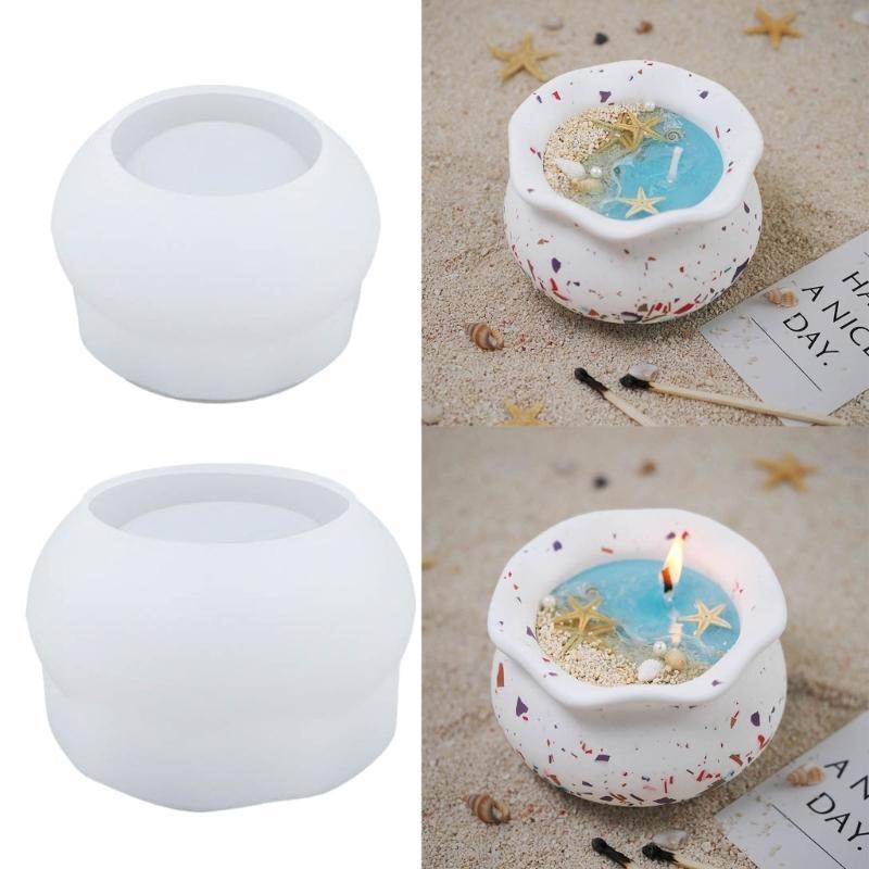 Fish Silicone Mold Crystal Epoxy Resin Casting Flowerpot Candlestick Mould X3UC
