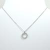 [Your and My Jewelry Box] WG-type Sterling Silver 925 Circle Motif Cubic Zirconia Diamond Triple Strand Necklace [Gift Wrapped] (Silver)