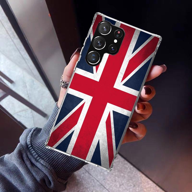Union Jack England UK Flag Phone Case For Samsung Galaxy S23 S24 S25 Edge S26 Ultra S22 + S21 Plus S20 FE Cover Silicone Print S