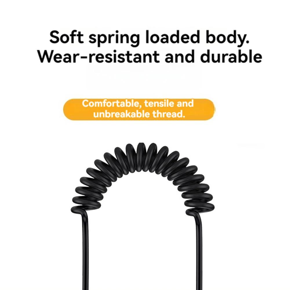 8K Ultra HD HDMI-Compatible To HDMI-Compatible Coiled Cable Male To Male Extreme Thin HDMI-Compatible 2.1 Cable 8K@60Hz 4K@120Hz