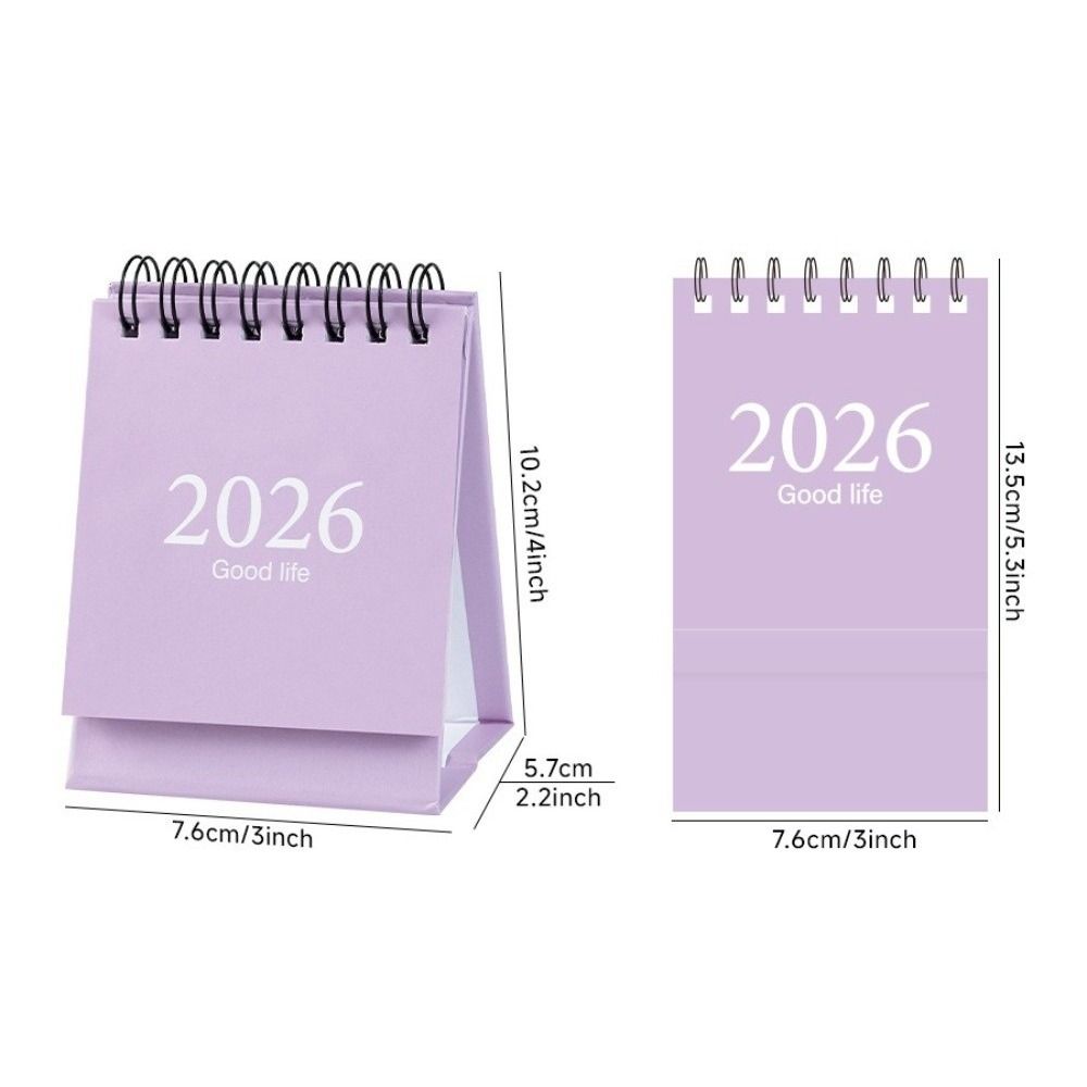 Morandi 2026 Calendar Portable Plan Book Simple Desk Calendar  Desktop Ornament