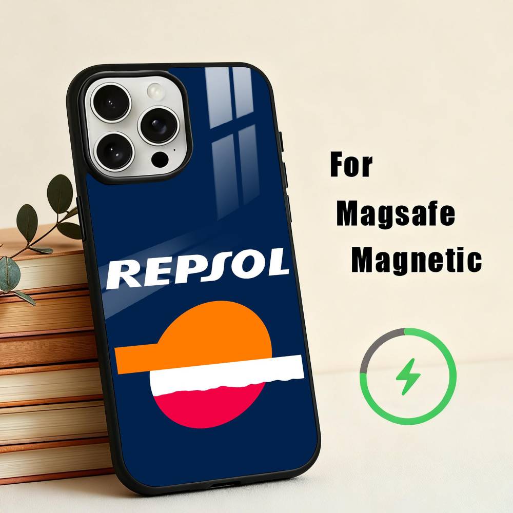 D-Repsol-S M-Mobile-E Phone Case For iPhone17,16,15,14,13,12,11 Plus,For Magnetic Wireless Charge Cover