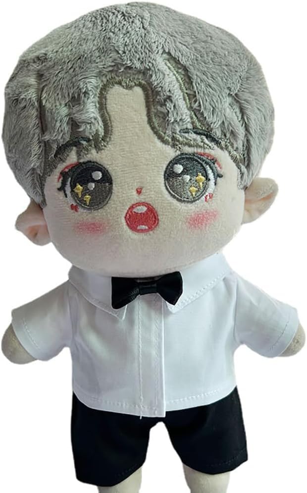 Plush Toy Clothes - 10cm Doll Clothes - Plain Dress Shirt (Yellow, 10cm)