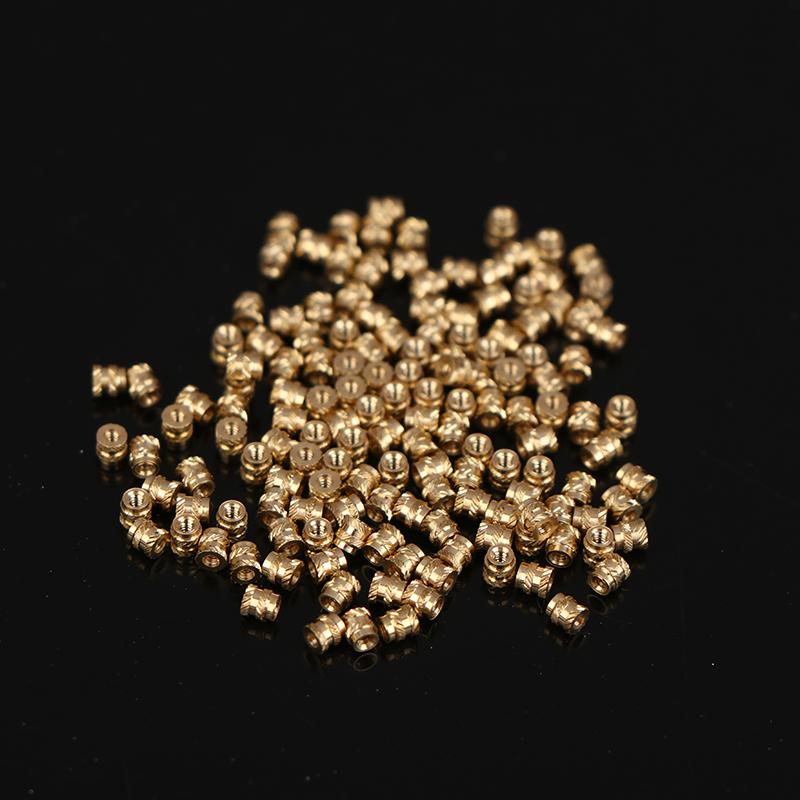 M1 M1.2 M1.4 Brass Threaded Inserts Nut Kit Hot-Melt Copper Nut Knurled Embed Injection Brass Insertnut For 3D Printer Component