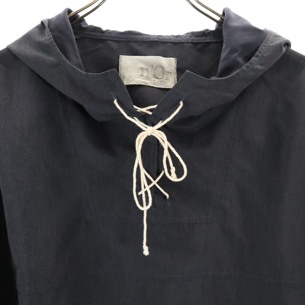 n'Or LABEL Long sleeve Lace up Parker F Navy Women Used