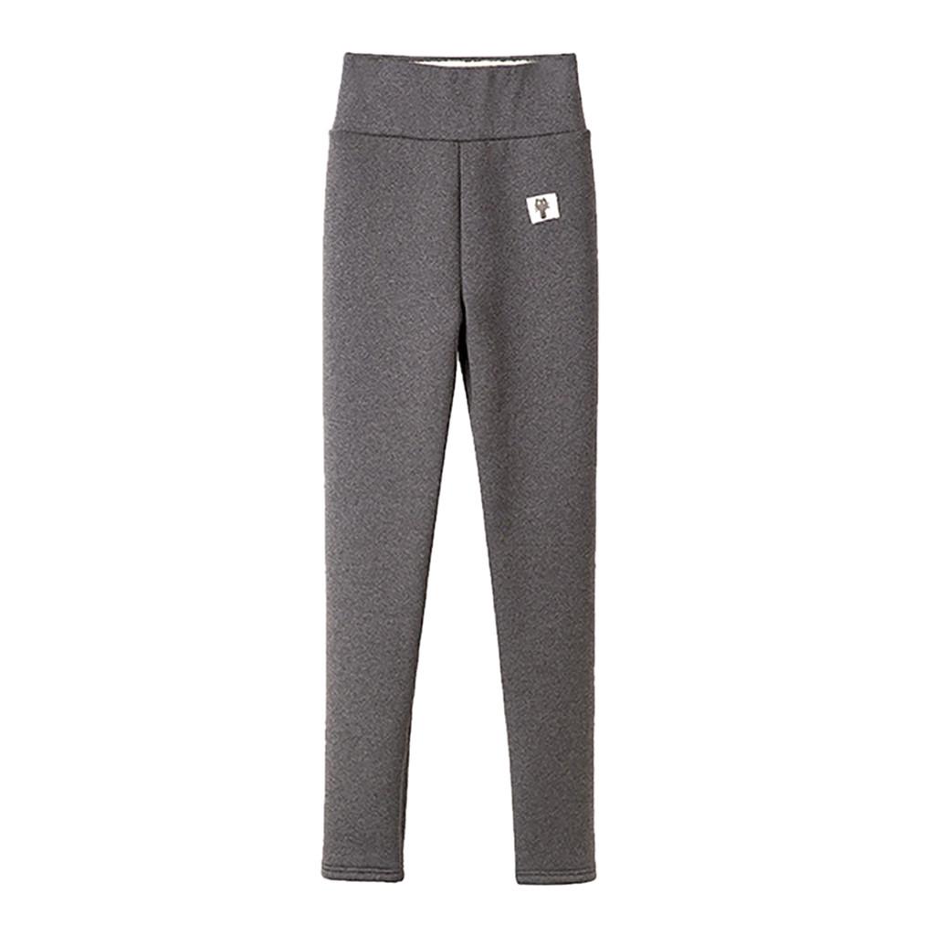 Solid Warm Winter Tight Thick Velvet Wool Women Cashmere Pants Trousers Leggings