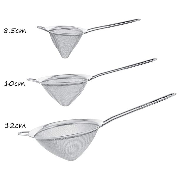 Cocktail Strainer Stainless Steel Tea Strainers Conical Food Strainers Fine Mesh Strainer Practical Bar Strainer Tool