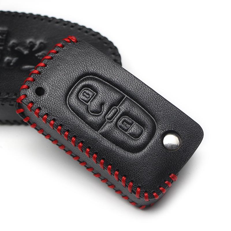 Genuine Leather Key Cover for Peugeot 308, 508, 408, 3008, 4008, 208 & Citroen Sega