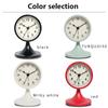 Nordic Metal Round Alarm Clock Vintage Creative Silent Table Clock Student Bedside Nightlight Clock Room Decor Home Decor