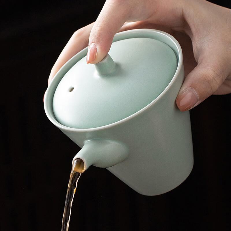 Shangqi Celadon Ru Kiln Teapot & Gaiwan Set
