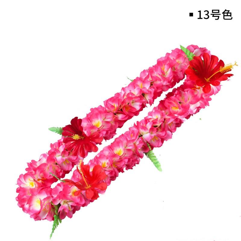 Hawaiian Garland with Artificial Flowers, Necklace, Headband Set, Wedding Fancy Dress, Beach Fun Party Decor, DIY Gift, High Qua