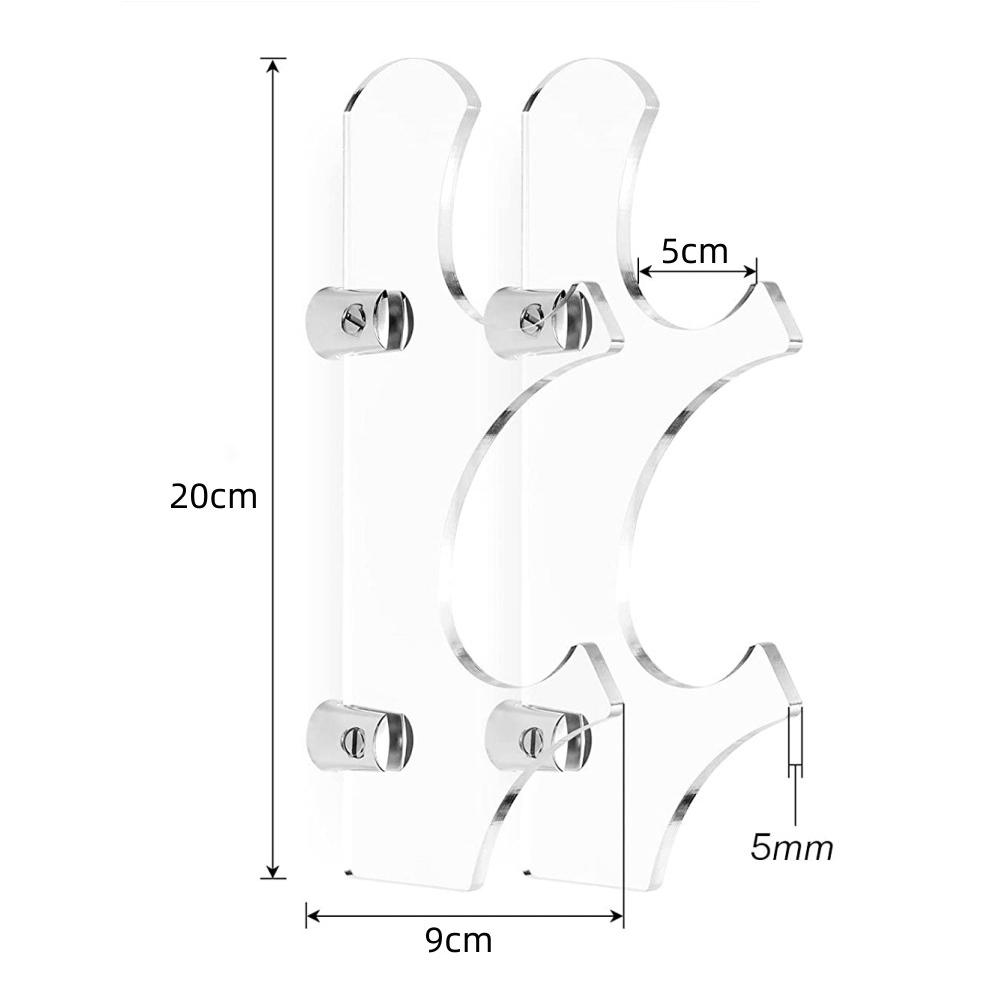 1 Pair Transparent Acrylic Lightsaber Stand Wall Mount Holders