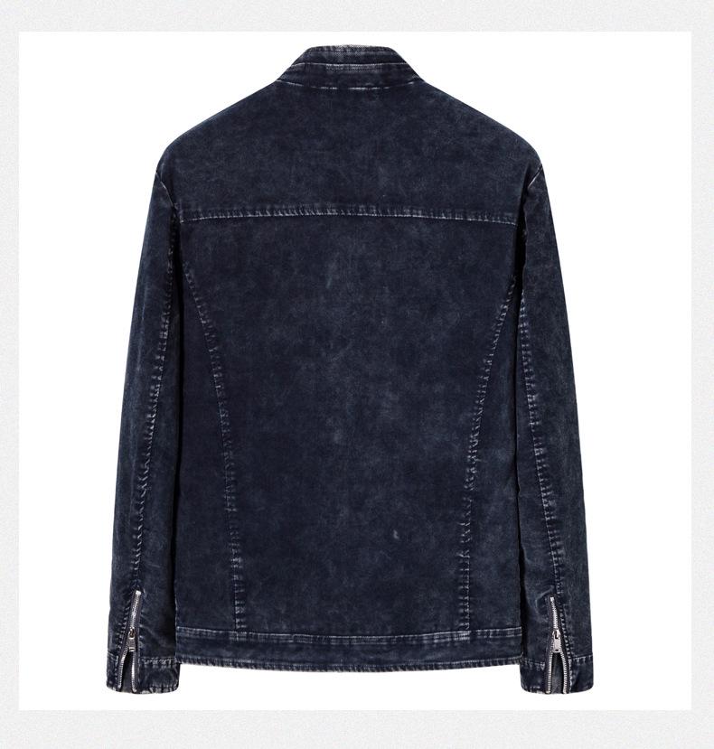 Korean Style Light Denim Stand Collar Spring Jacket