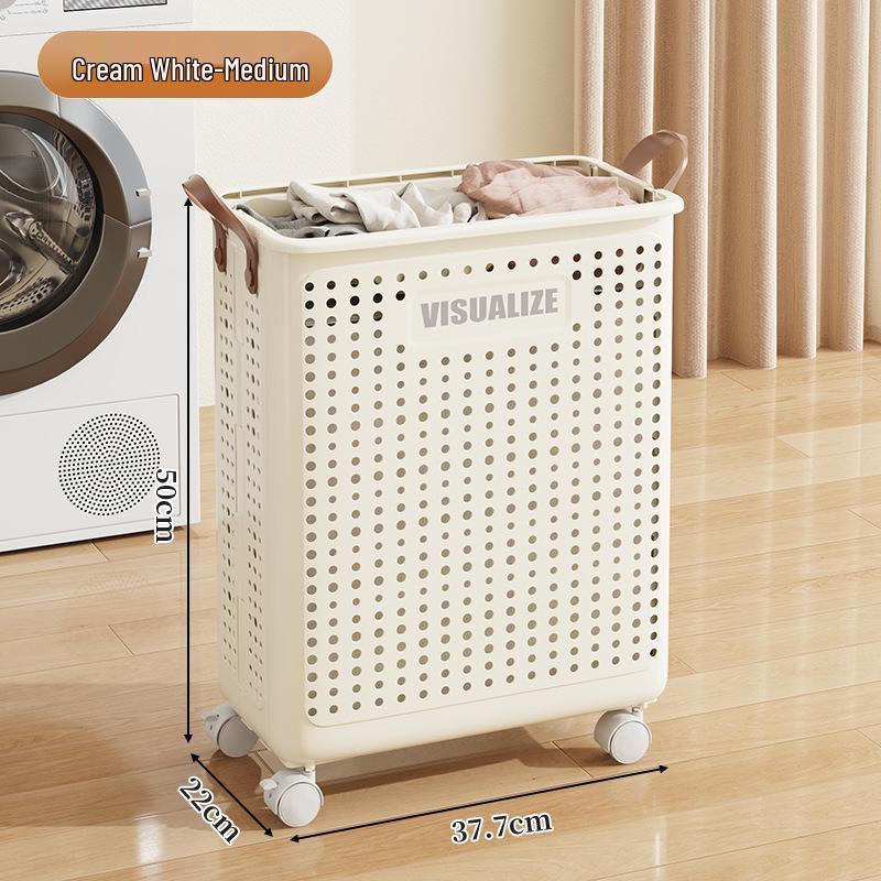 Large-Capacity Folding Laundry Hamper with Wheels: Multi-Functional Handheld Storage for Clothes and More