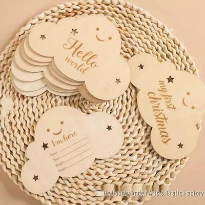 Baby Meilensteinkarten aus Holz - Foto-Requisiten für monatliche Wachstumsaufzeichnungen