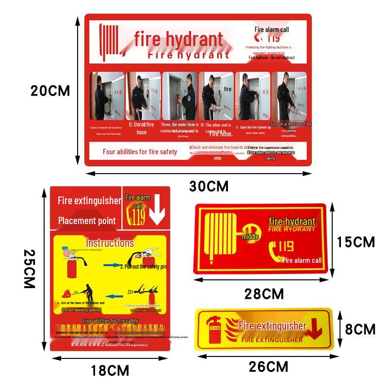 Fire Safety Signage: Extinguisher & Hydrant Use and Placement