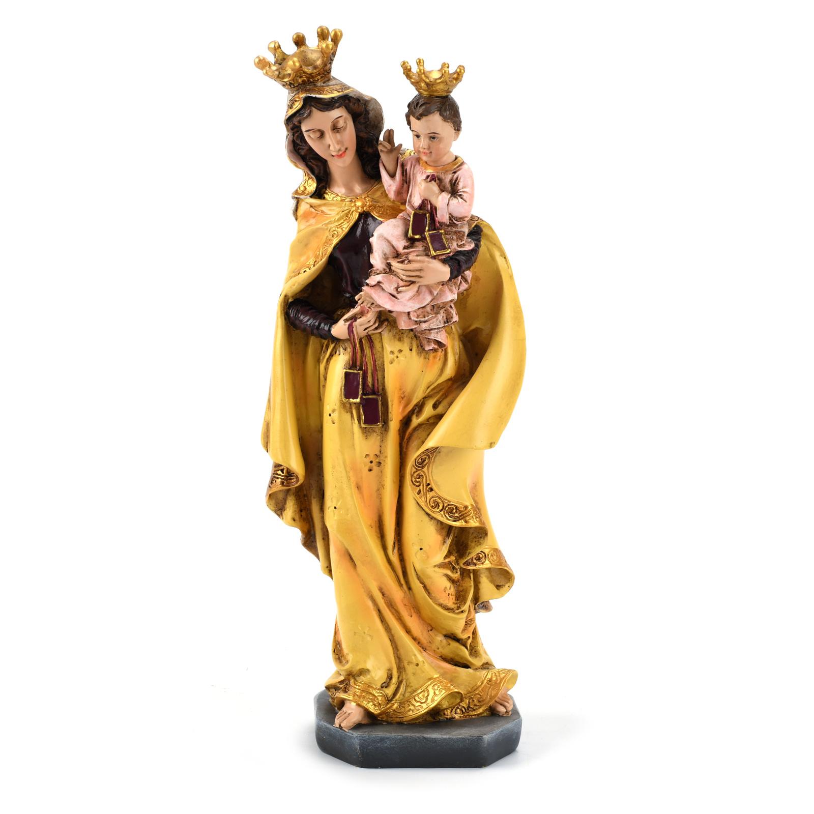 24.5cm Resin Catholic Madonna and Infant Jesus Statue Virgin Mary Holy Mother Sculpture Crafts for Home Church Decoration