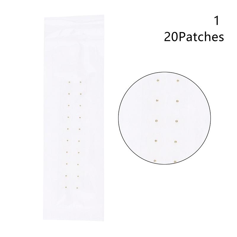 

20/100 Пластырей Золотой Серебряный Цвет Наклейки для Точек Уха Палочки для Давления на Ухо Акупунктура Аурикулярные Наклейки для Уха Массажные Семена Наклейки