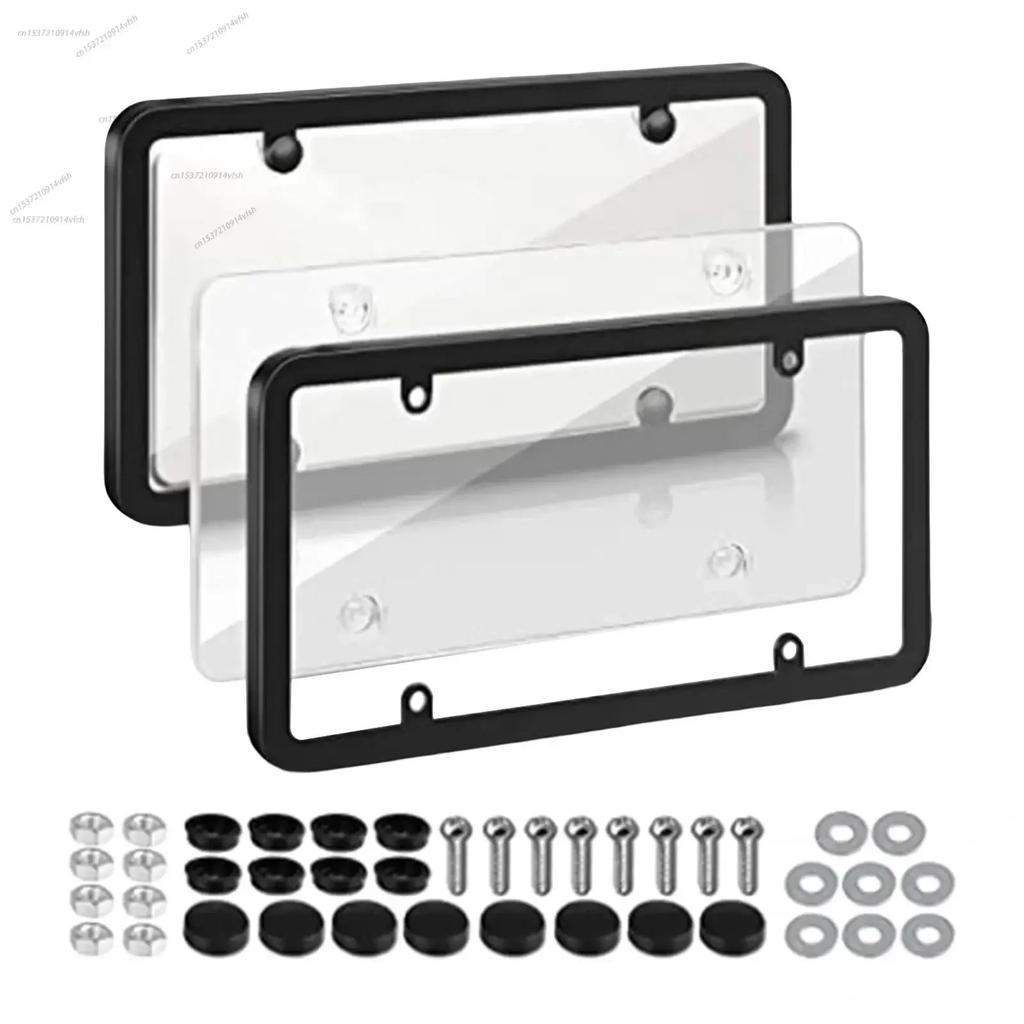 American car license plate frame, universal license plate holder, license plate bracket, screw, car modification parts