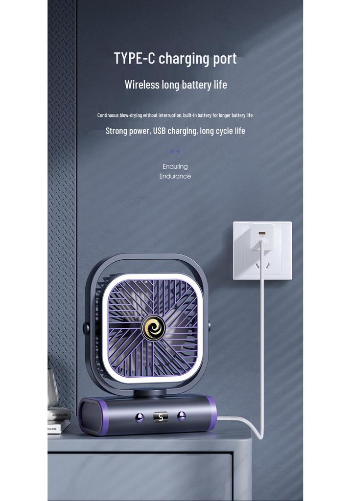 Compact USB Charging Silent Desk Fan for Home or Office