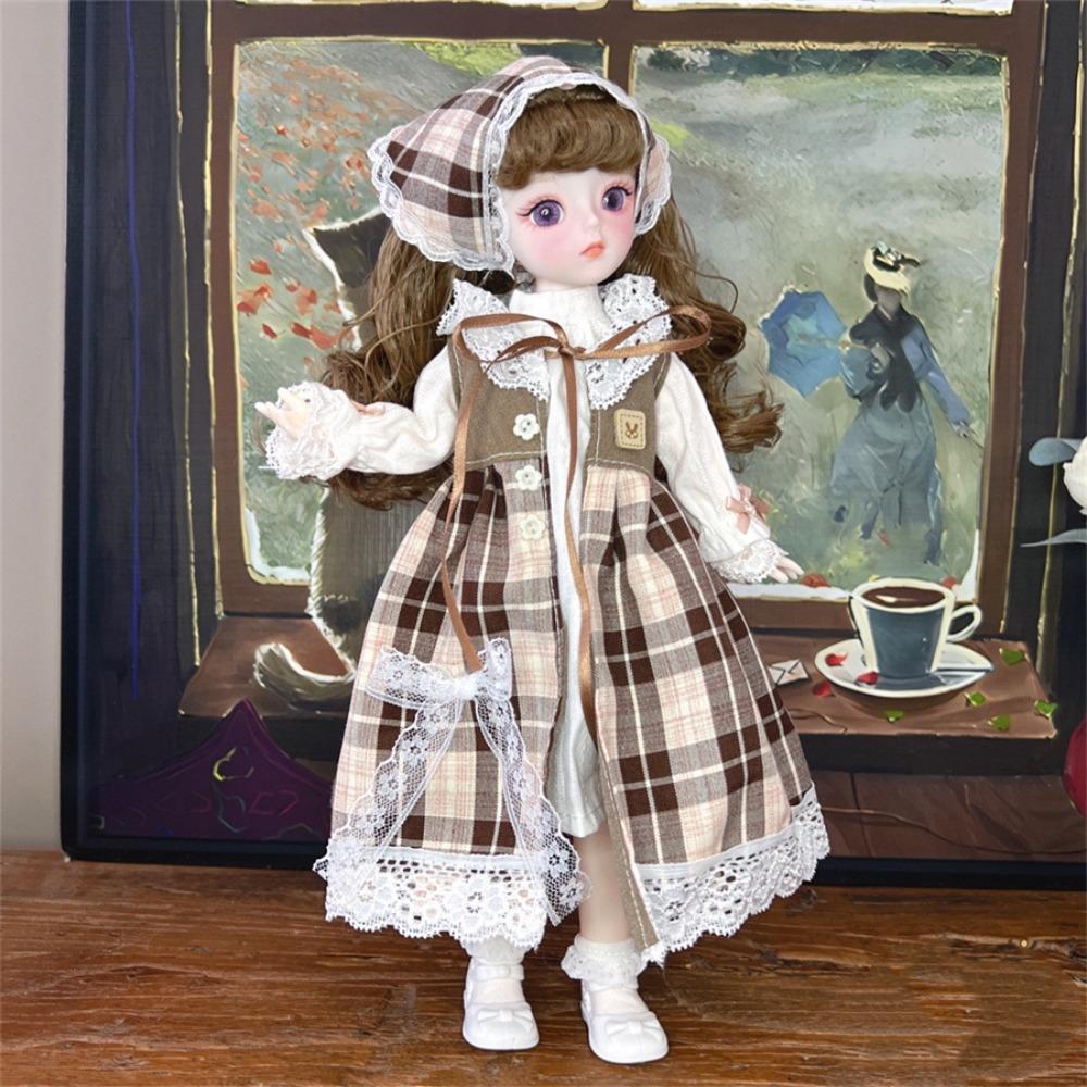 1 Set Attractive Eyes Dress Up BJD Dolls Long Hair Makeup Ball Joint Doll  Babies