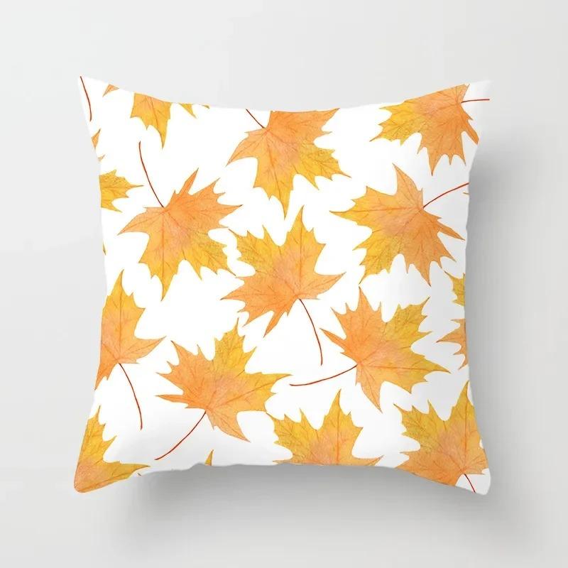 Față de pernă de studiu cu frunze de arțar de toamnă, pentru bicicletă, pentru birou, sufragerie, casă, ornamente pentru mașină
