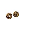 Maillard Atmosphere Contrasting Color Dripping Oil Concentric Knot Earrings Women'S Niche High-End Sense Unique Exquisite Earrings