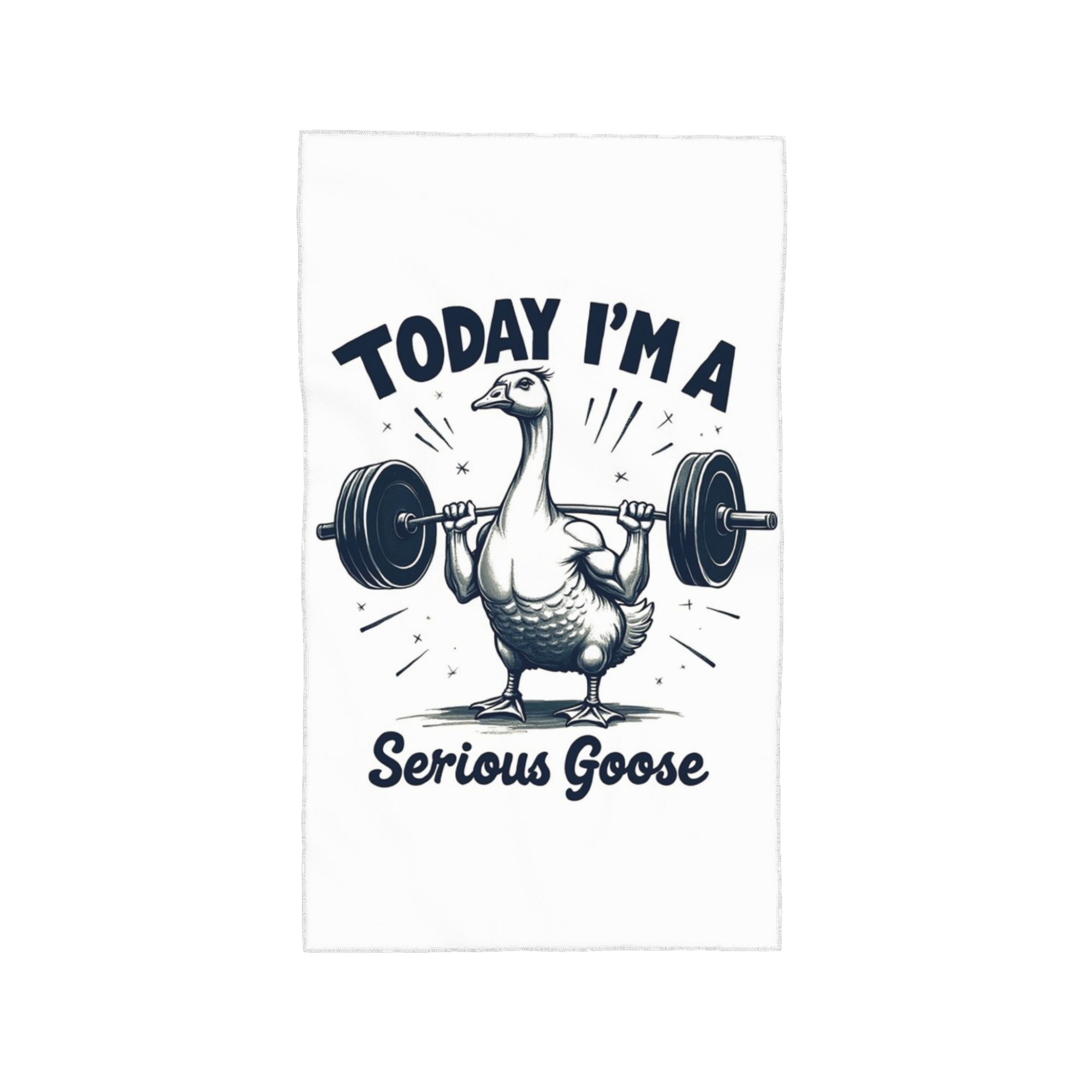 

Today I m A Serious Goose Lifting Weights Gym Soft Face Towel Quick Dry Pool Bath Cotton Towels Breathable W30*H60(CM)