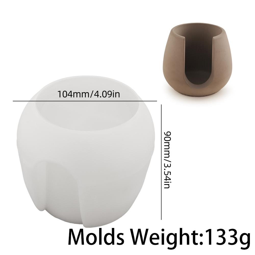 Round Hydroponics Vase Silicone Mold DIY Handmade Essential Oil Wax Melting Furnace Plaster Resin Plant Flowerpot Casting Molds