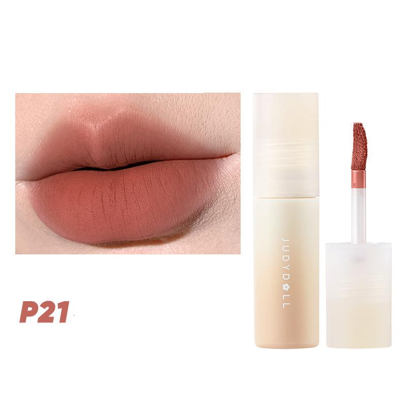 Lápiz labial Barro labial crema pequeña puré show blanco boca rojo caja ciega brillo labial mate
