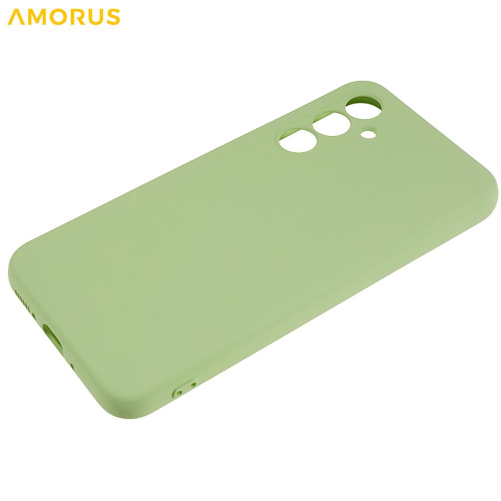AMORUS For Samsung Galaxy A14 5G/4G Case Precise Cutouts TPU Fiber Lining Shockproof Phone Cover