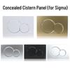 Compatible with Gibo Li SIGMA01 Panel Concealed Cistern Button 115.770 In White, Gold, Chrome, Silver.
