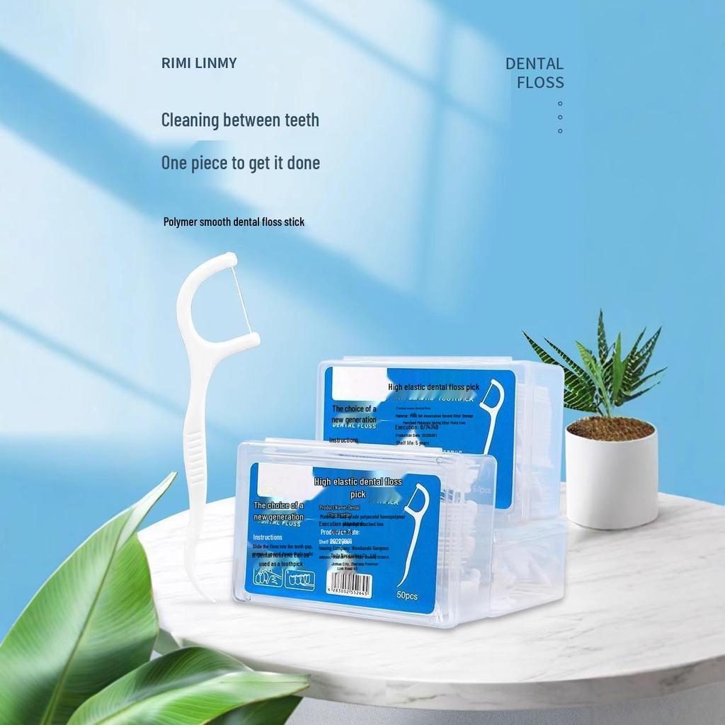 Ultra-Fine Disposable Floss Picks Family Pack: Smooth Floss Toothpick Line In Boxed Bubble Powder.