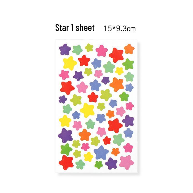 Creative Shape Stickers for Crafts: Stars, Hearts, Circles for DIY Albums and Decorations