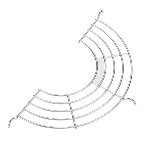 

uxcell Semi-Circular Draining Rack, Stainless Steel Tempura Strainer, for Home Baking, Cooking, Grilling, and Deep Frying, Silver, 26cm Long