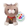 My pet plush toy, sitting plush cat (brown tabby)