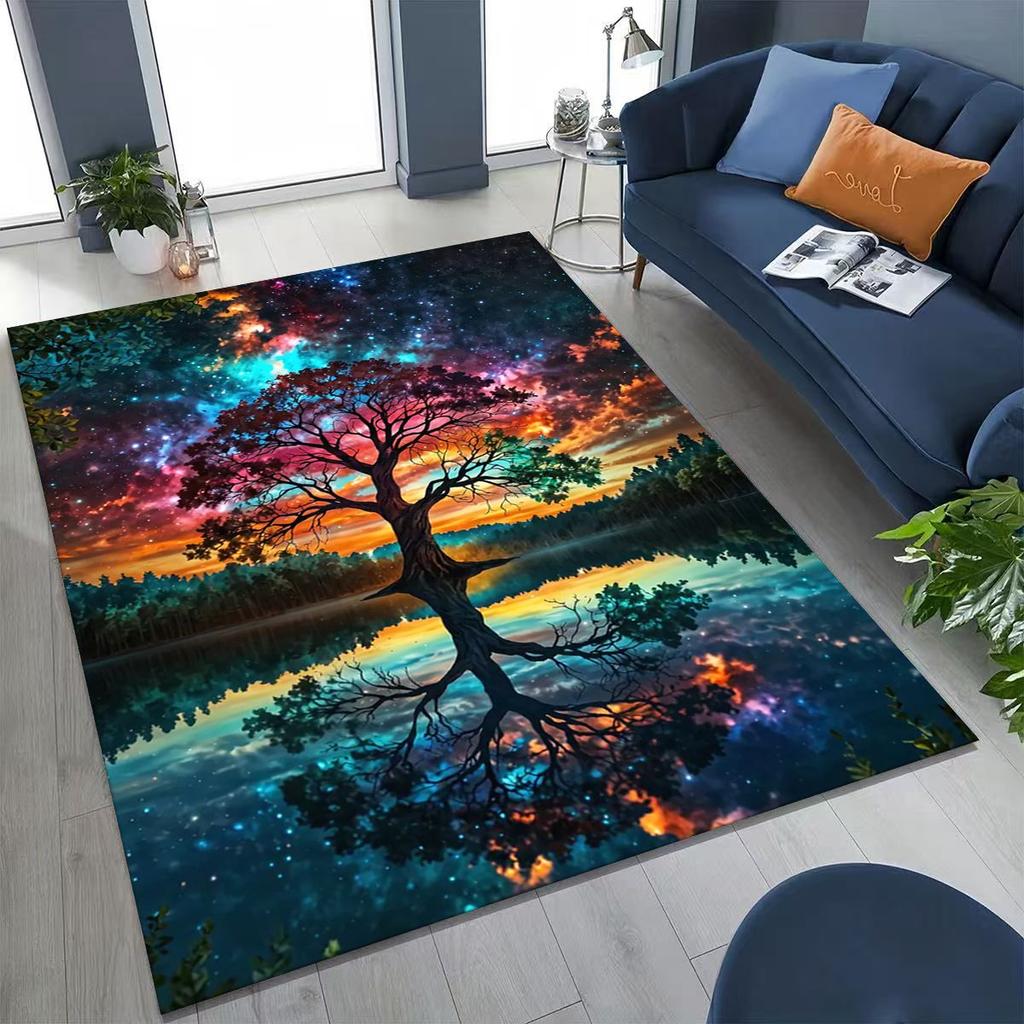 Nordic Dream Tree of Life Symbol Totem Yggdrasil Rug for Bedroom Living Room Sofa Home Doormat Decor,kid Non-slip Floor Mat Gift