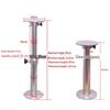 Telescopic and removable all-aluminum table legs for RVs, yachts, and ships.