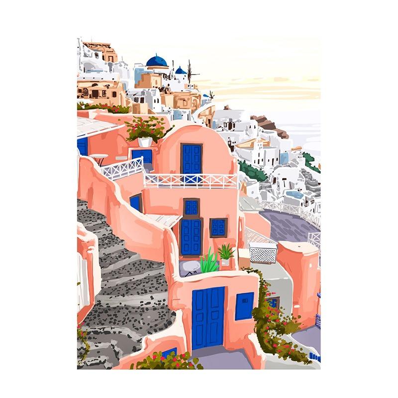 Summer Illustration Canvas Paintings Nature Poster Sweet Morocco Print Wall Art Picture for Living Room Home Decoration