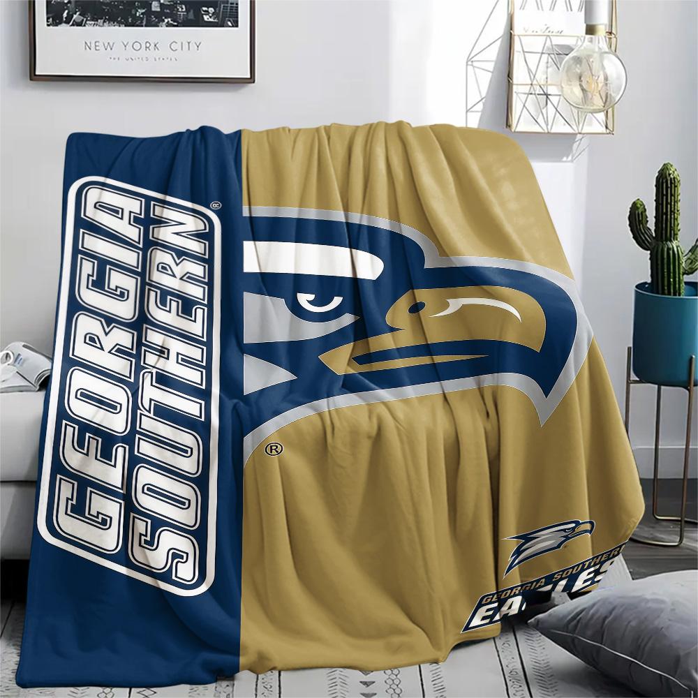 Georgia Southern Eagles Print Flannel Blanket High Quality Warm Comfortable Cover for All Seasons Perfect for Gifts Home Decor