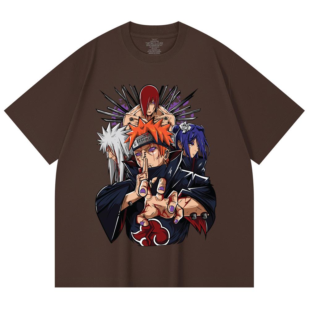 230 Gsm 100% Cotton Naruto V10 Pain Print Unisex Heavy Cotton T Shirt
