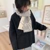 Thickened Bowknot Knitted Scarf Double-Sided Shawl Wrap Sweet Cashmere Scarves  Women